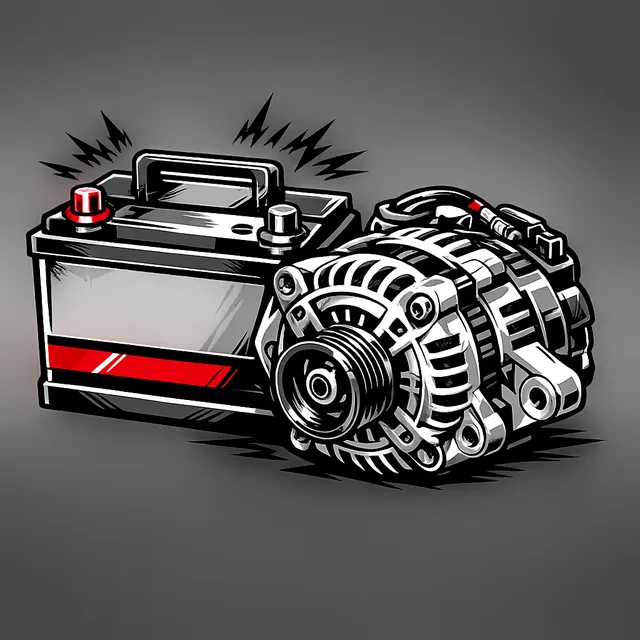 Batería y alternador automotriz