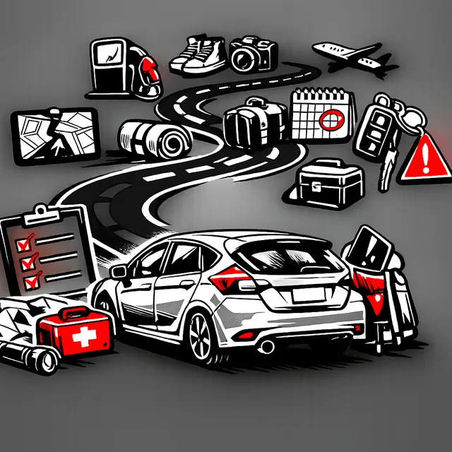 Lista de revisión para viajar en automóvil
