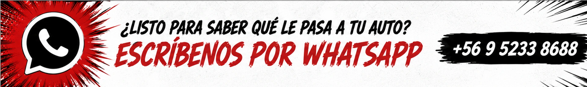 ¿Tu motor presenta fallas? Escríbenos por WhatsApp al +56 9 5233 8688