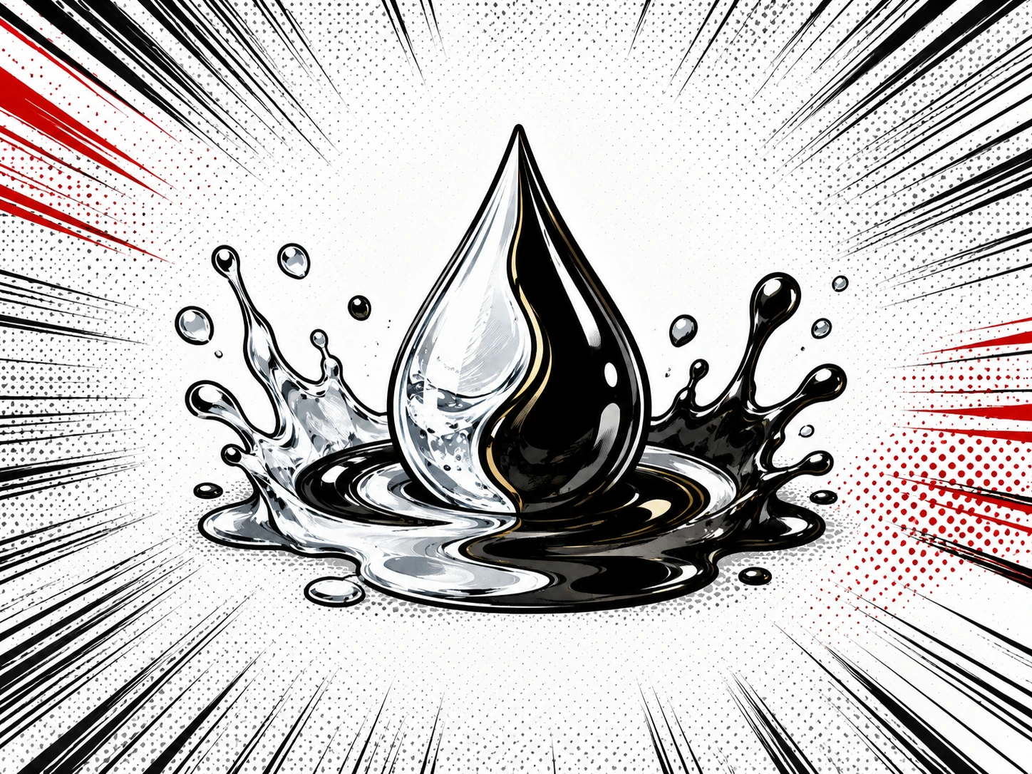 Mezcla de agua y aceite