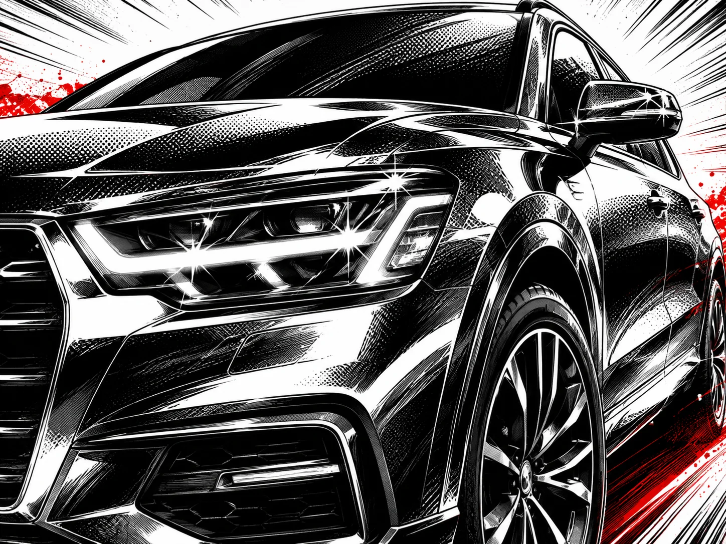 SUV con acabado brillante