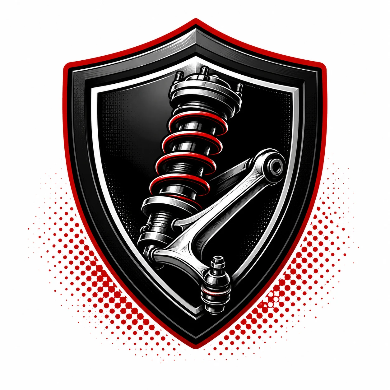 Escudo con componentes de suspensión