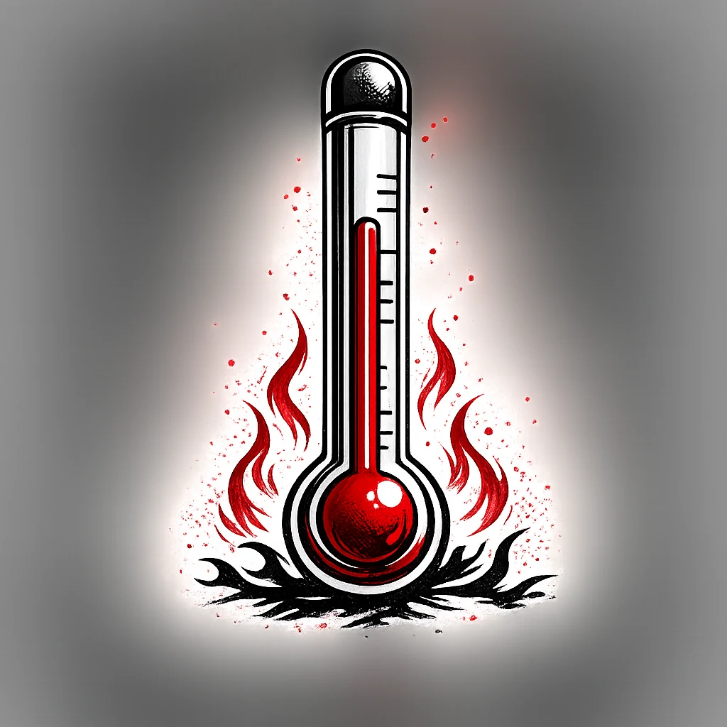 Indicador de temperatura alta