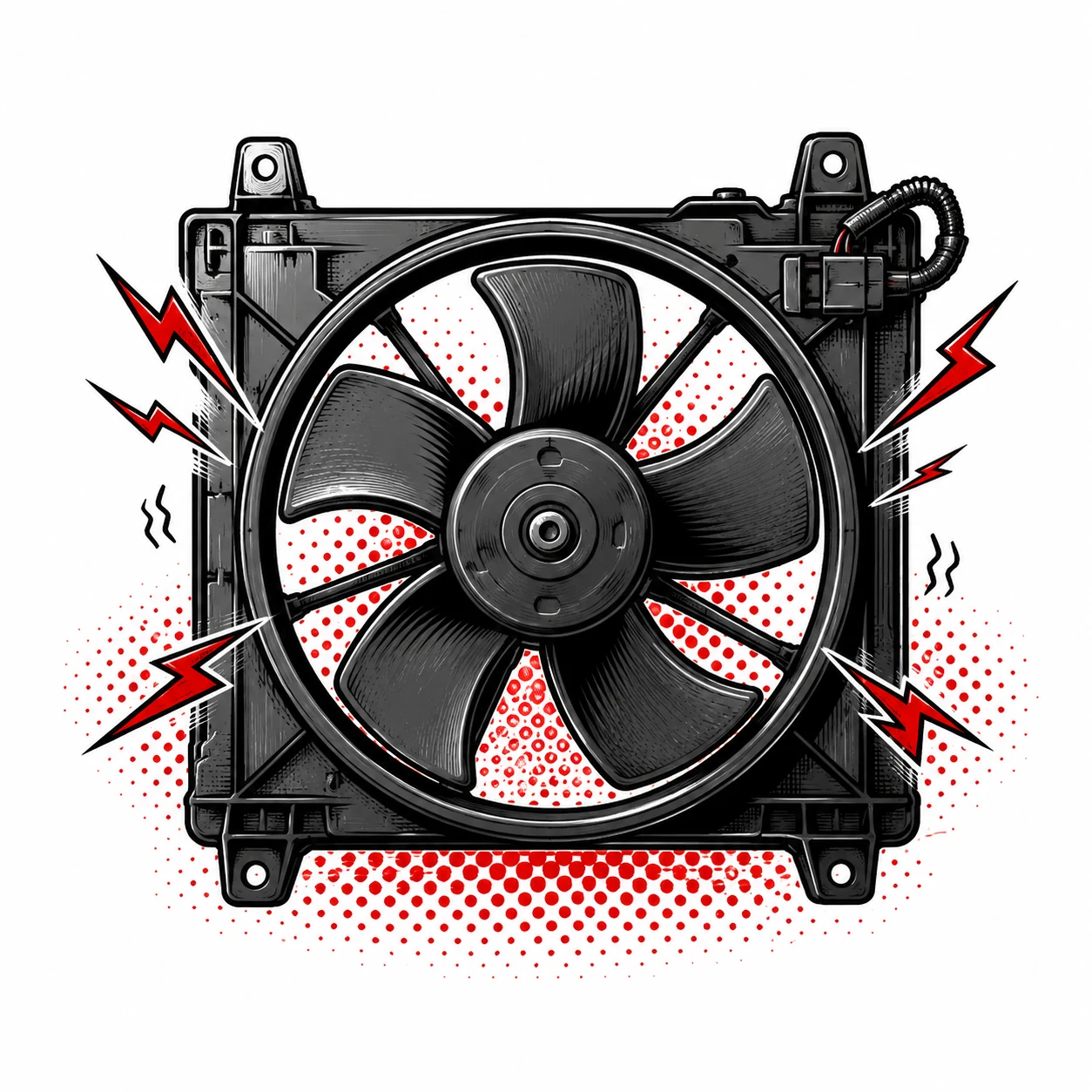 Ventilador de radiador con falla